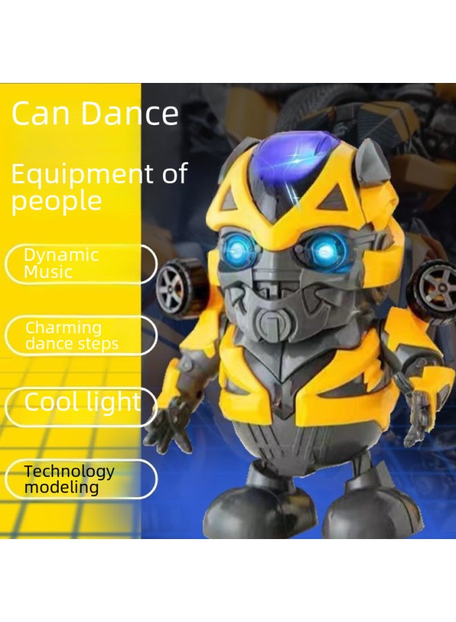 Net Red Explosions Electric Dancing Robot Toy Model Singing And Dancing Luminous Deformation Bumblebee Gift Wholesale-Color:Dancing Robot 【Blue -84 Songs】 Color Box Version - Image 4