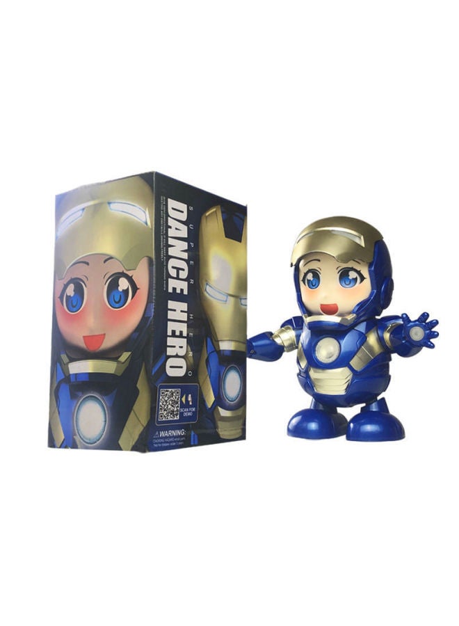 Net Red Explosions Electric Dancing Robot Toy Model Singing And Dancing Luminous Deformation Bumblebee Gift Wholesale-Color:Dancing Robot 【Blue -84 Songs】 Color Box Version - Image 1