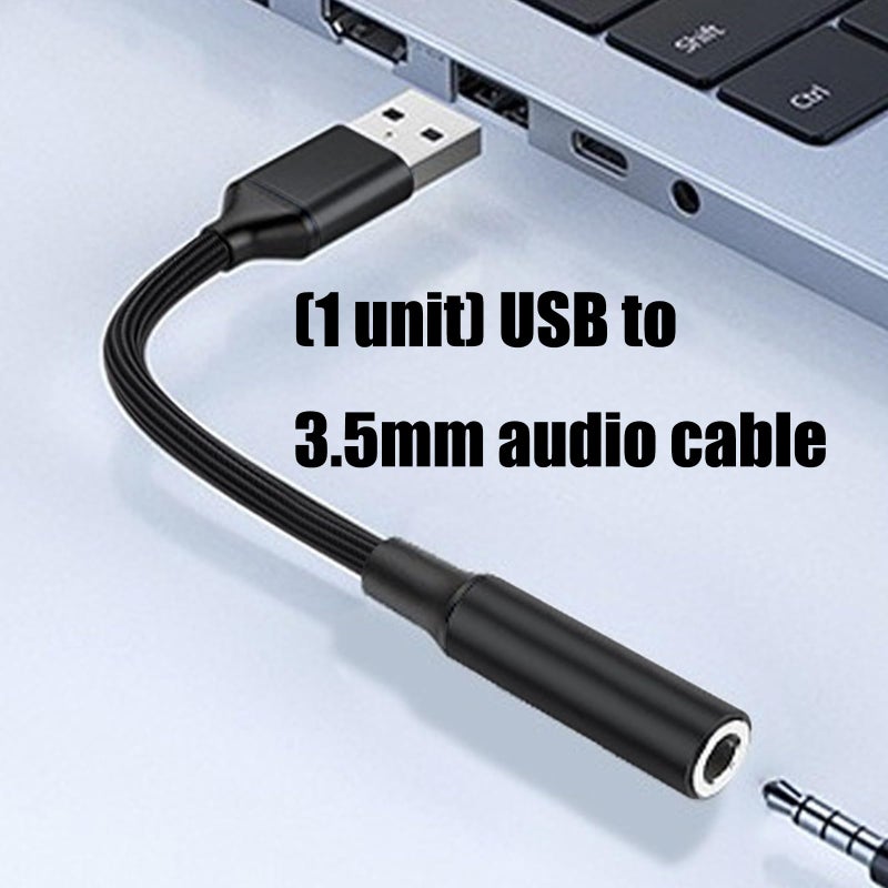 USB 2.0 to 3.5mm Audio Cable Converter with Reinforced Connectors for Seamless Device Connection - Image 4
