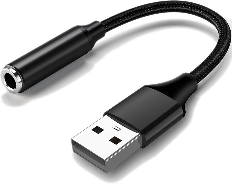 USB 2.0 to 3.5mm Audio Cable Converter with Reinforced Connectors for Seamless Device Connection - Image 1