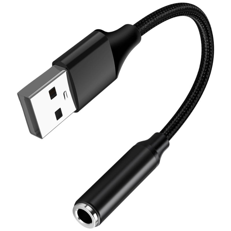 USB 2.0 to 3.5mm Audio Cable Converter with Reinforced Connectors for Seamless Device Connection - Image 5