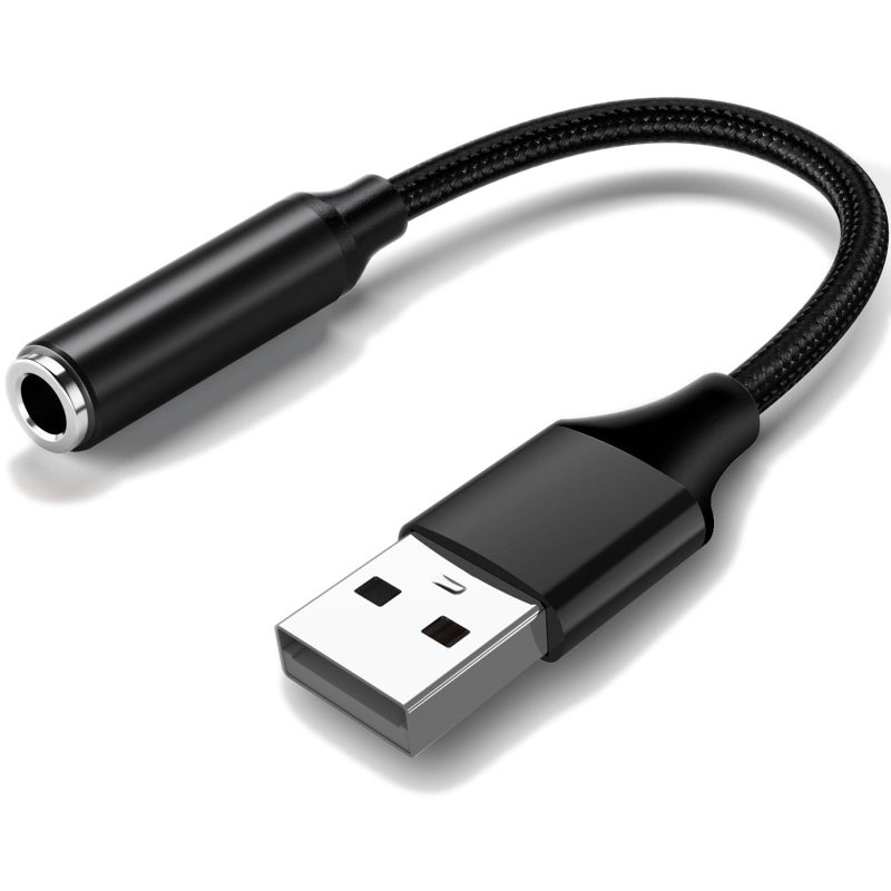 USB 2.0 to 3.5mm Audio Cable Converter with Reinforced Connectors for Seamless Device Connection - Image 2