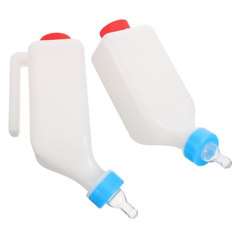 2pcs Goat Feeder - 800ml Hanging Animal Feeding Bottle With Hanging - Breeding Farms Goat Feeder Bottles For & Calves Nursing - Image 1