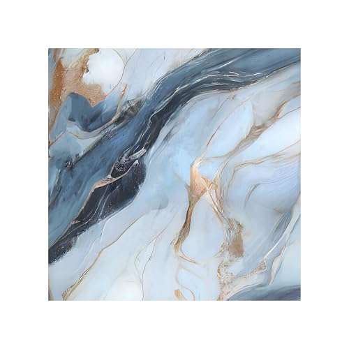 Jig-Tik Self-Adhesive Kitchen Wallpaper, PVC 3D Wall Sticker Oil Proof & Waterproof, Kitchen Backsplash White Stickers Wallpaper for Hotel/Living Room/Bedroom & Café Walls (60cx200cm)(Blue White) - Image 3