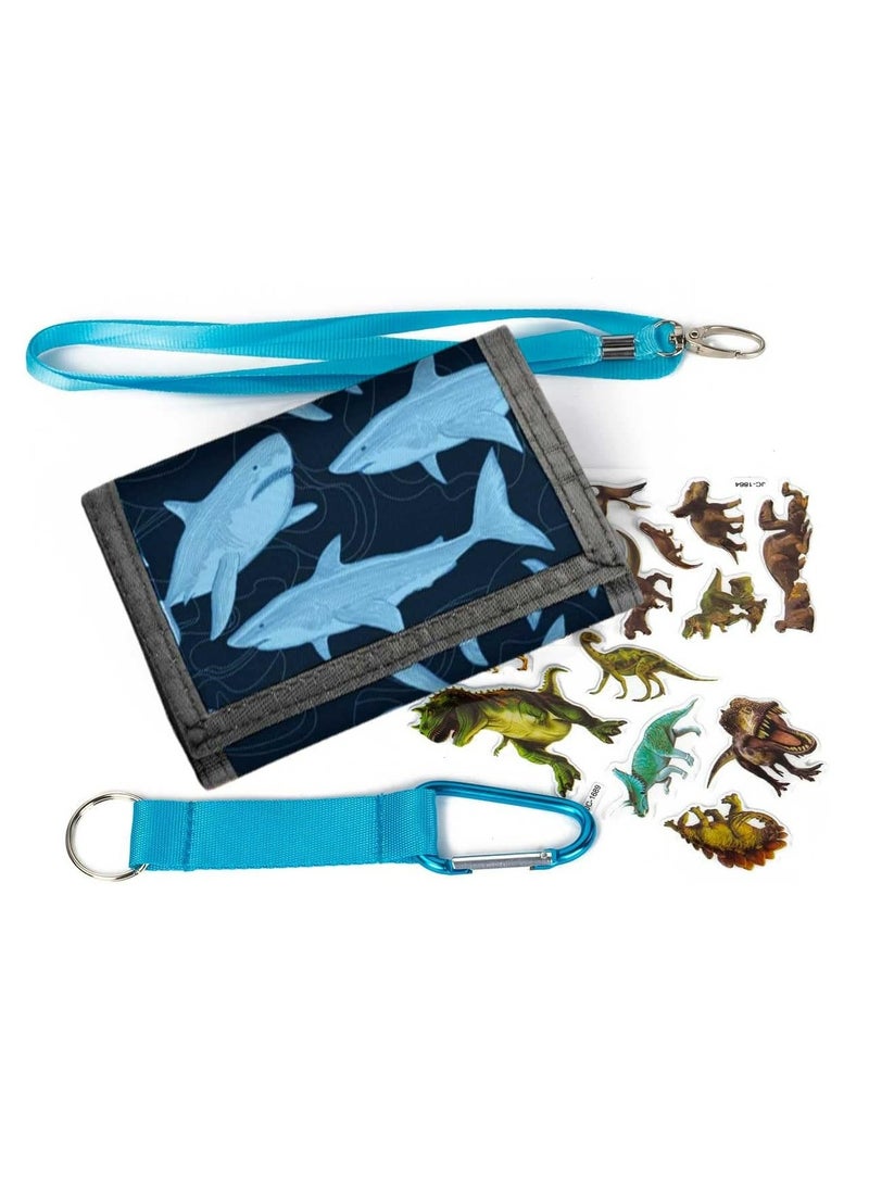 أوزيغالور محفظة أطفال رائعة للأولاد والبنات والمراهقين هدية رائعة - محفظة ثلاثية الطيات مع جيب للعملات المعدنية وفتحات للبطاقات - Image 1