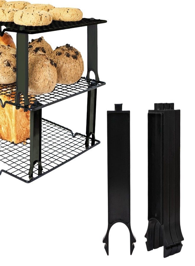 MCNULGUR Wire Rack Stacker, Pack of 4 - Organize Your Baking with Space-Saving Ease (Black, Medium) - Image 1