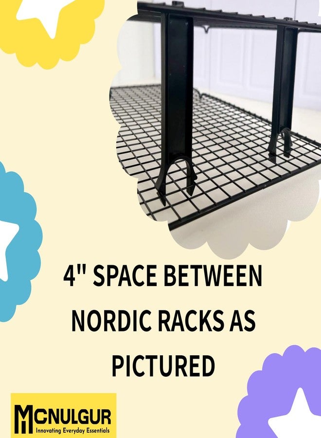MCNULGUR Wire Rack Stacker, Pack of 4 - Organize Your Baking with Space-Saving Ease (Black, Medium) - Image 4