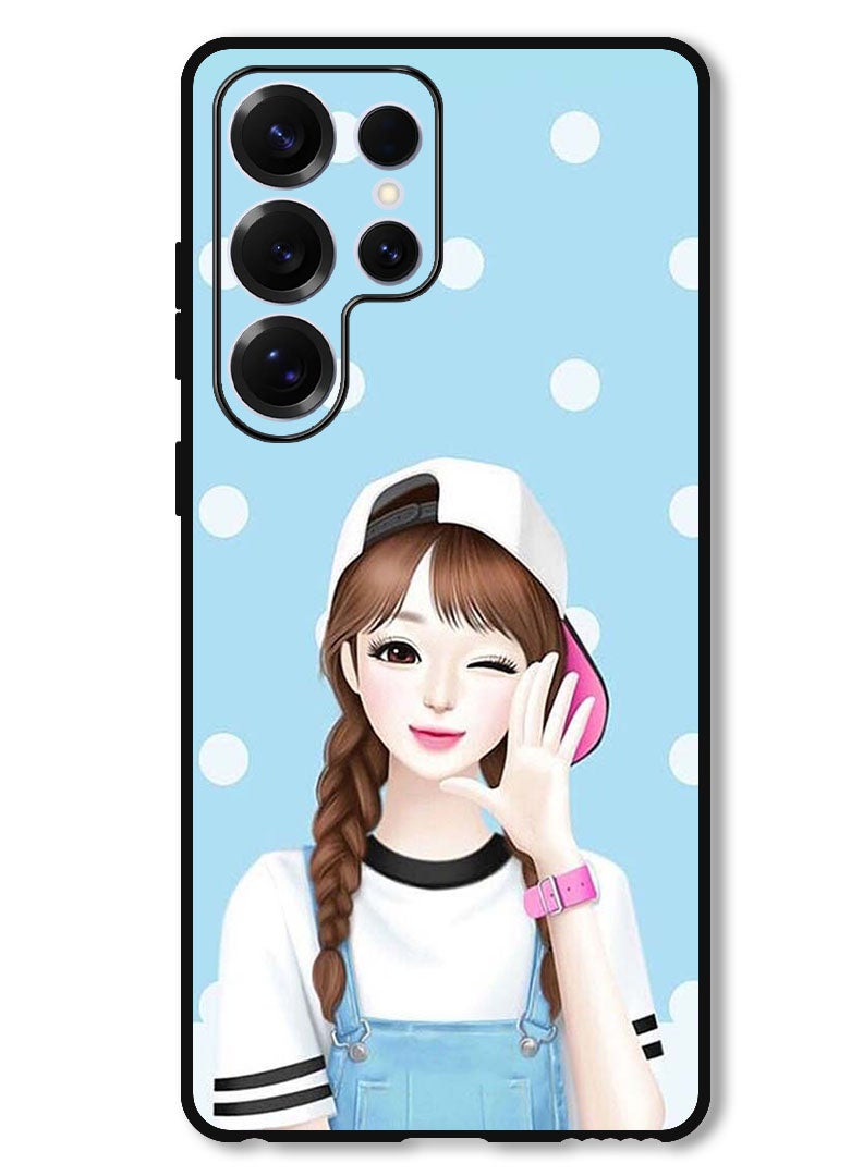 Theodor Protective Case Anti Scratch Shock Proof Bumper Cover For Samsung Galaxy S25 Ultra Girl Wear Cap - Image 1