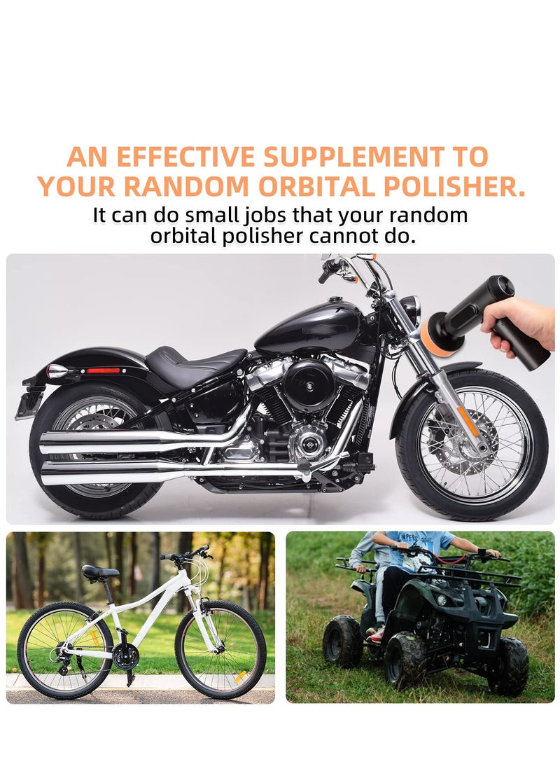 SYOSI Car Scratch Remover Polisher Kit, Mini Rechargeable Buffer for Car Paint Repairing Waxing Buffing with 3 Buffing Pads, Cordless Handheld Portable Battery Powered, Effective Supplement - Image 4