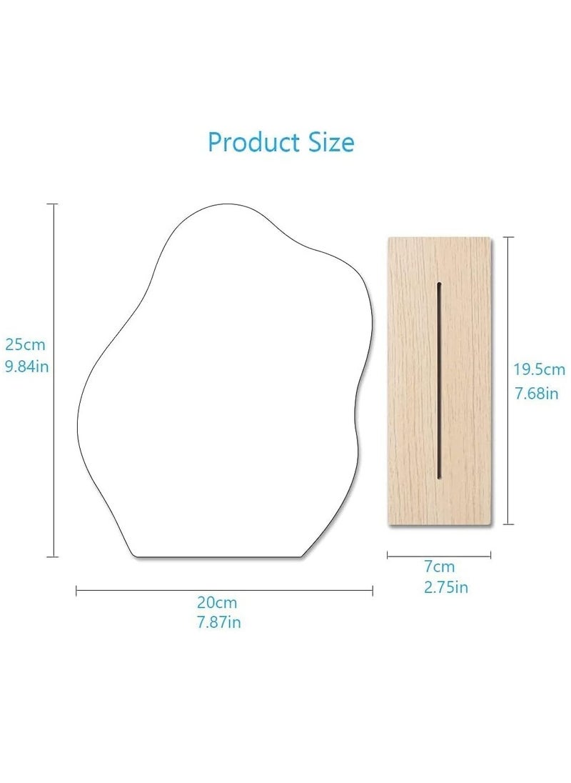 Arabest Makeup Mirror for Desk with Stand-Aesthetic Desk Decor Vanity Mirror-Frameless Table top for Bedroom,Living Room and Minimal Spaces Room Decor (Baby Fat)  - Image 2
