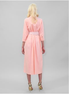 BITOLIA GALLERY Long Pink Linen Dress  - Image 2