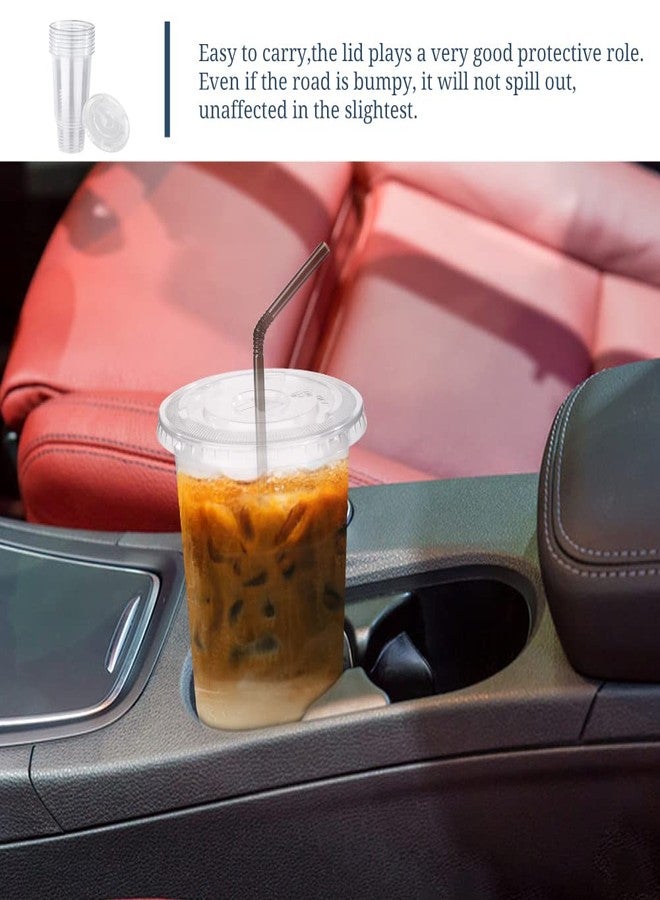 Hssugi 32oz Clear Plastic Cups with Lids, 40 Count Disposable Drinking Cups for Cold Drinks, Dessert, Ice Cream, Iced Coffee, Milk Tea - Image 5
