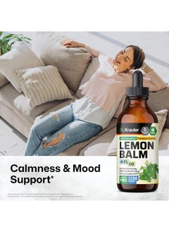 BIO KRAUTER BIO KRAUTER Lemon Balm Leaf Extract - Vegan Lemon Balm Drops - Melissa Lemon Balm Tincture for Calmness Support - Sugar & Alcohol-Free Lemon Balm Extract 4 Fl. Oz.  - Image 2