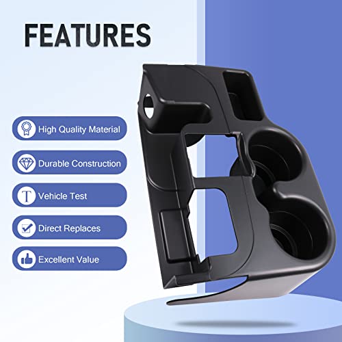 DICMIC Center Console Armrest Add-on Cup Holder for 2003-2012 Dodge Ram 1500 2500 3500 - Image 2