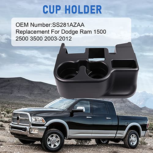 DICMIC Center Console Armrest Add-on Cup Holder for 2003-2012 Dodge Ram 1500 2500 3500 - Image 3