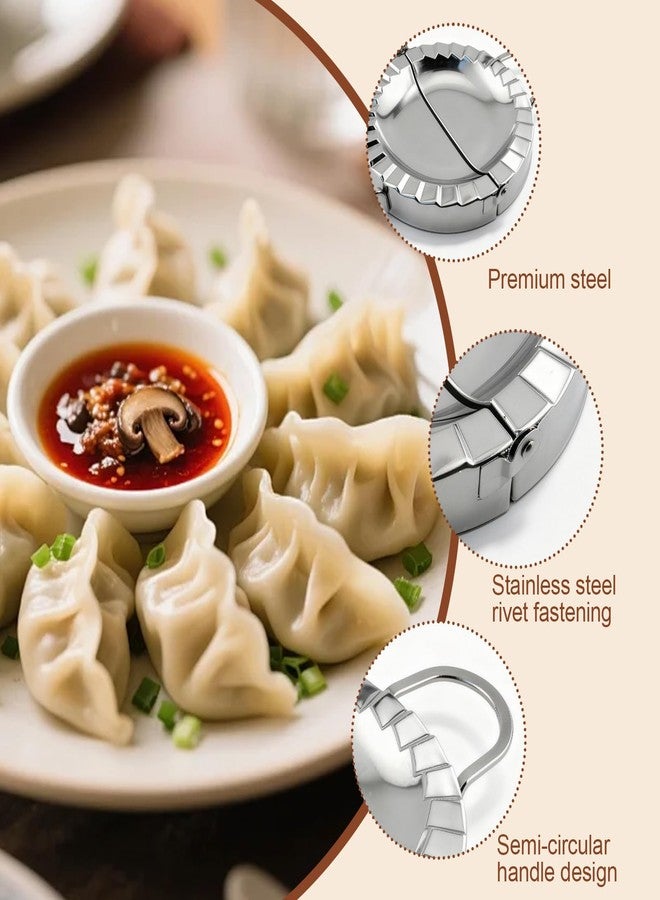 Stonelatrixo 6-Inch Stainless Steel Empanada Press & Dumpling Maker - 2-in-1 Dough Cutter & Mold for Empanadas, Dumplings, Ravioli, Pierogi, & Hand Pies - Image 4