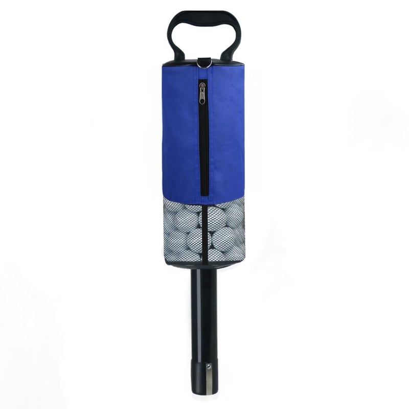 HOW TRUE Golf Ball Retriever, Portable Shag Bag Golf Ball Pick Up with Removable Plastic Tube, Pocket Shagger Storage, Blue - Image 5