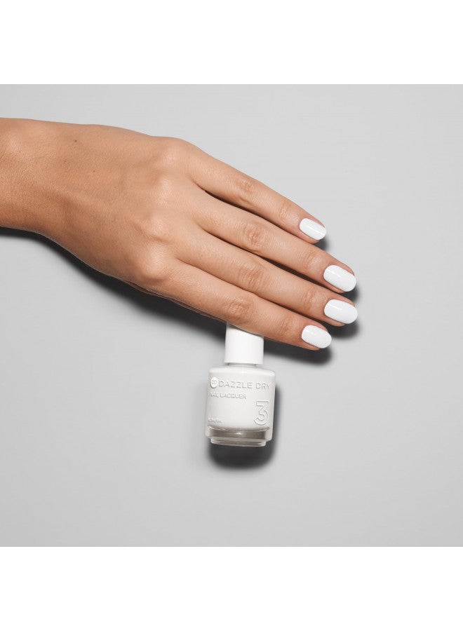 Dazzle Dry Dazzle Dry Nail Lacquer (Step 3) - White Lightning - A true stark white full coverage cream. (0.5 fl oz) - Image 4