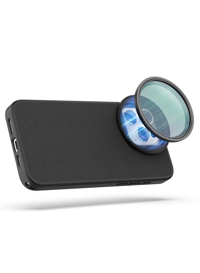 Excefore Magnetic Adjustable ND Filter & Phone Case Kit for iPhone 15 Pro Max, 58mm, ND2-ND32 (1-5 Stops) VND Filter with Protective Case, HD Optical Glass Neutral Density Filter Kit for iPhone - Image 1