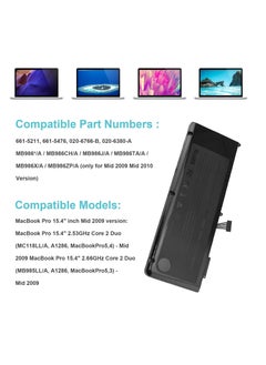 Generic A1286 A1321 Laptop Battery for Apple MacBook Pro 15-inch MB985* / A MB985LL / A MB985TA / A MB985X / A MB985CH / A MB985J / A MB985ZP / A MB986*  - Image 2