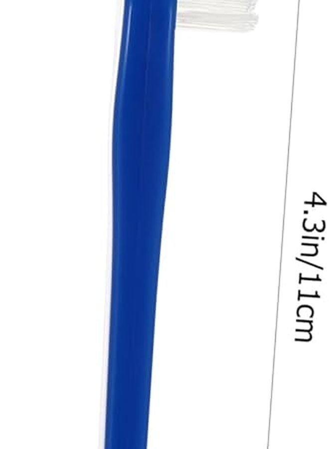 قطعتان فرشاة تنظيف طقم الأسنان برأس مزدوج بشعيرات قوية وتصميم على شكل حرف T - Image 3