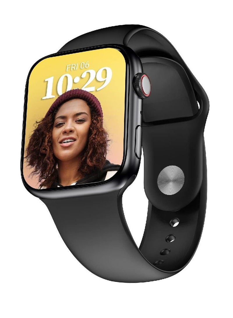 Zoom Plus Bluetooth Calling Full Touch Display Multi-Function Smartwatch For Men & Women Black - Image 1