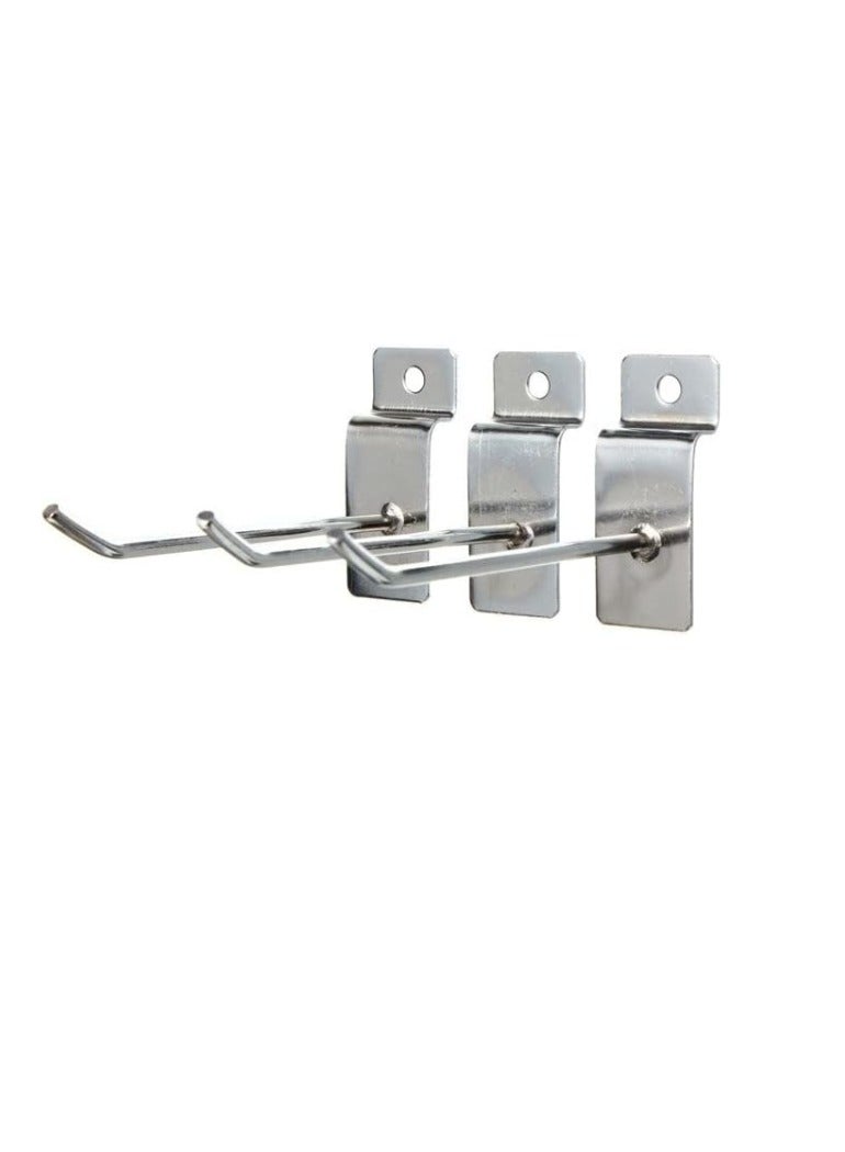 KNP KNP Chrome Plated Slat Wall Hooks 10cm provide a practical, stylish, and space-saving solution for displaying and organizing a variety of items.  - Image 2