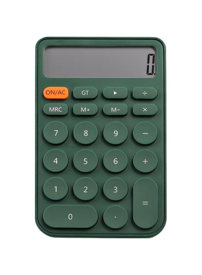 Tianse Candy-Colored Simple Calculator, 12-Digit Large Screen, Stylish Desktop Computer Tablet, Portable Office Supplies, Ts-1721, Bamboo Green - Image 3