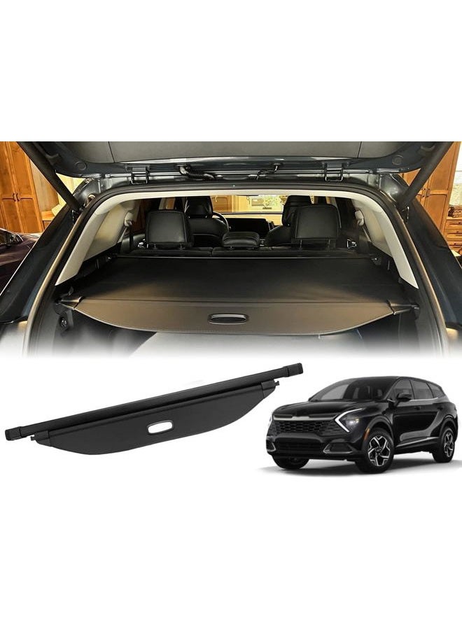 VeCarTech Compatible with All-New Kia SPORTAGE 2024 2023 Rear Cargo Security Shade Cover Black Privacy Screen Retractable Rear Storage Waterproof Cargo Cover Luggage Security Shield Shade - Image 1