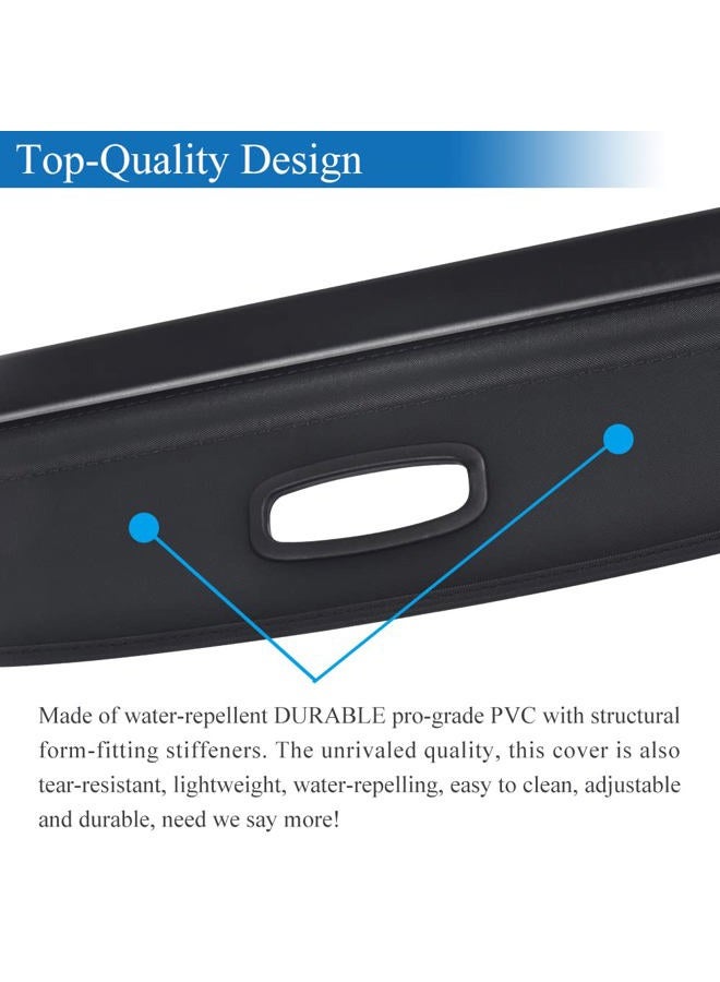 VeCarTech Compatible with All-New Kia SPORTAGE 2024 2023 Rear Cargo Security Shade Cover Black Privacy Screen Retractable Rear Storage Waterproof Cargo Cover Luggage Security Shield Shade - Image 4