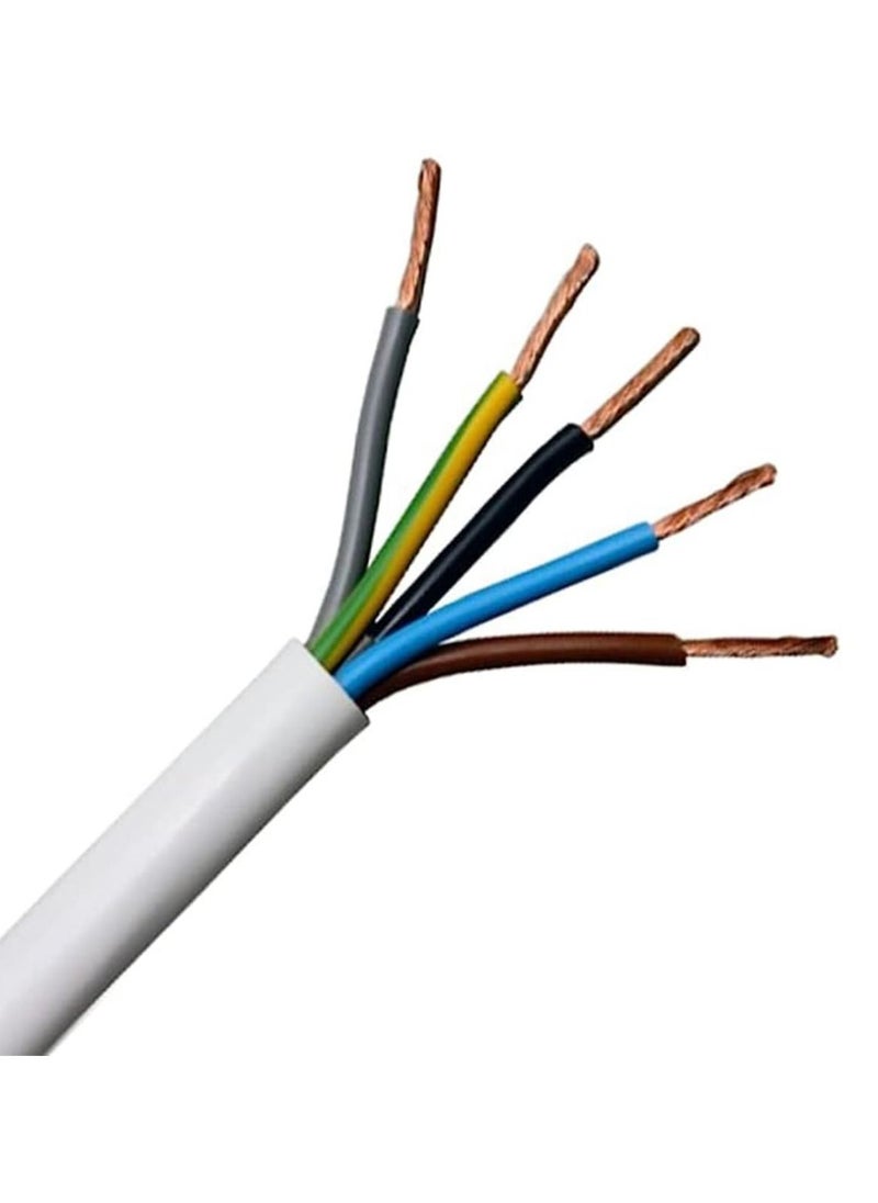 RACO - Electrical Multicore PVC Flexible Cable Extension Wire Copper Power Cord 5 Meter 5 Core - Image 1