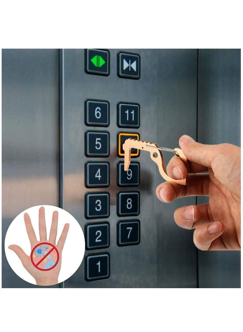 أي فاين Multitool Keychain contactless door opener, press buttons and pull levers tool (3 pieces) - Image 5