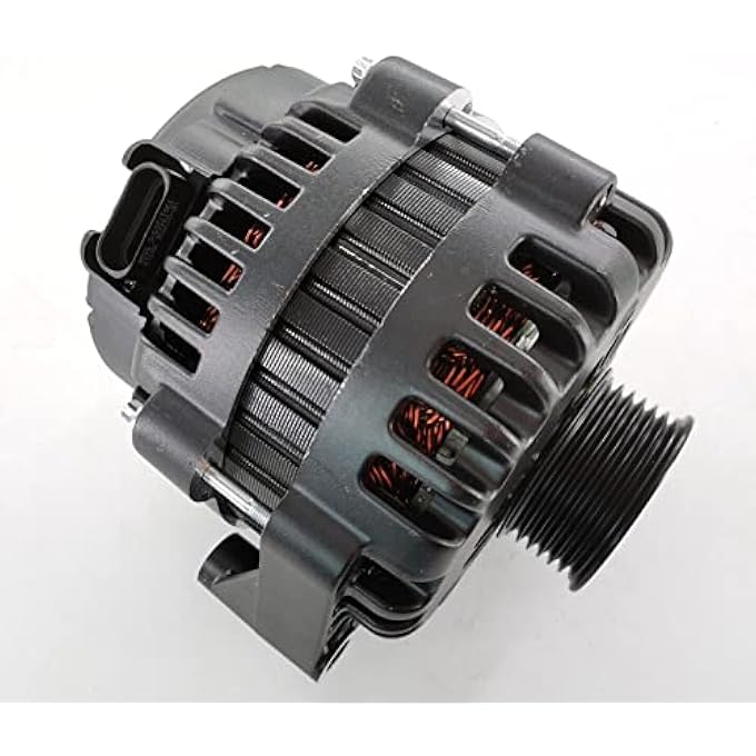 Pateyney GM LS Truck AD244 220 AMP CHROME ALTERNATOR BELT 4 Pin Connector Black - Image 2