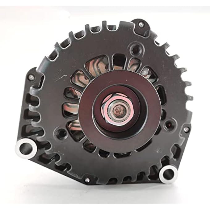 Pateyney GM LS Truck AD244 220 AMP CHROME ALTERNATOR BELT 4 Pin Connector Black - Image 3