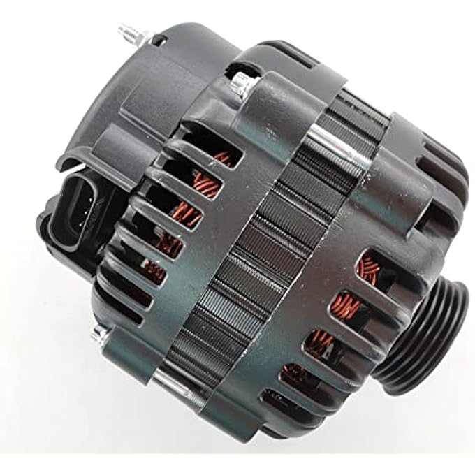 Pateyney GM LS Truck AD244 220 AMP CHROME ALTERNATOR BELT 4 Pin Connector Black - Image 5
