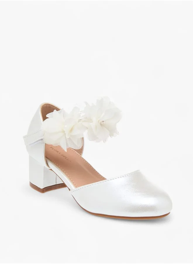 Flora Bella By Shoexpress Girls Block Heel Ballerina With Hook And Loop Closure Ramadan Collection