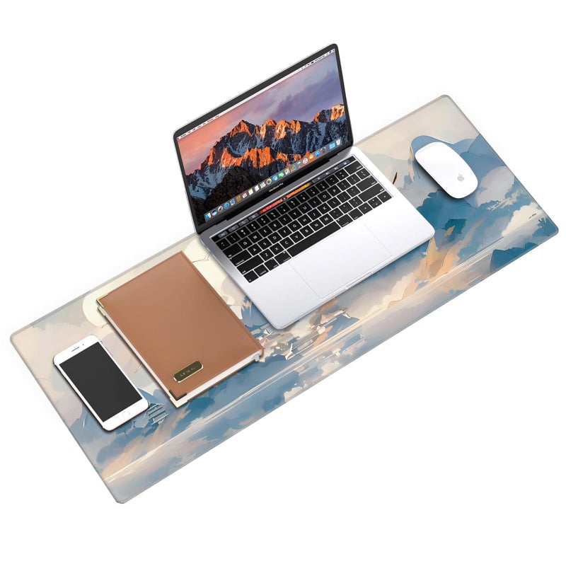 Galdas Gaming Mouse Pad XXL XL Large Long Extended Big Mousepad Non-Slip Rubber Keyboard Mouse Pad with Stitched Edges for Laptop Home Office (31.5x11.8x0.08 Inch) -Cloud Scenery - Image 3