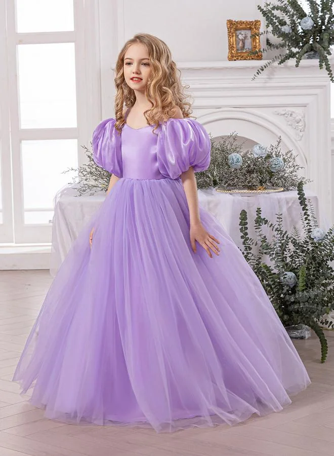 Take Two Bow Detail Cold Shoulder Puff Sleeve Dress