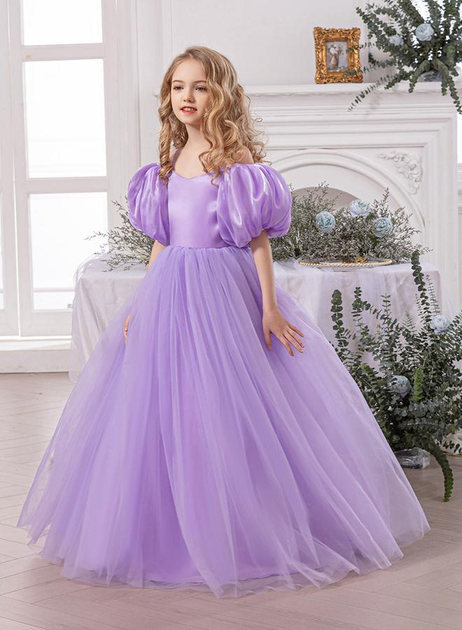 Take Two Bow Detail Cold Shoulder Puff Sleeve Dress - Image 2