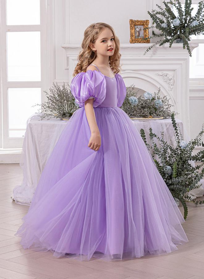 Take Two Bow Detail Cold Shoulder Puff Sleeve Dress - Image 5