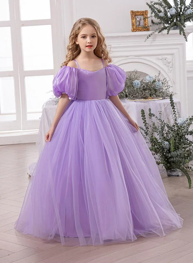 Take Two Bow Detail Cold Shoulder Puff Sleeve Dress