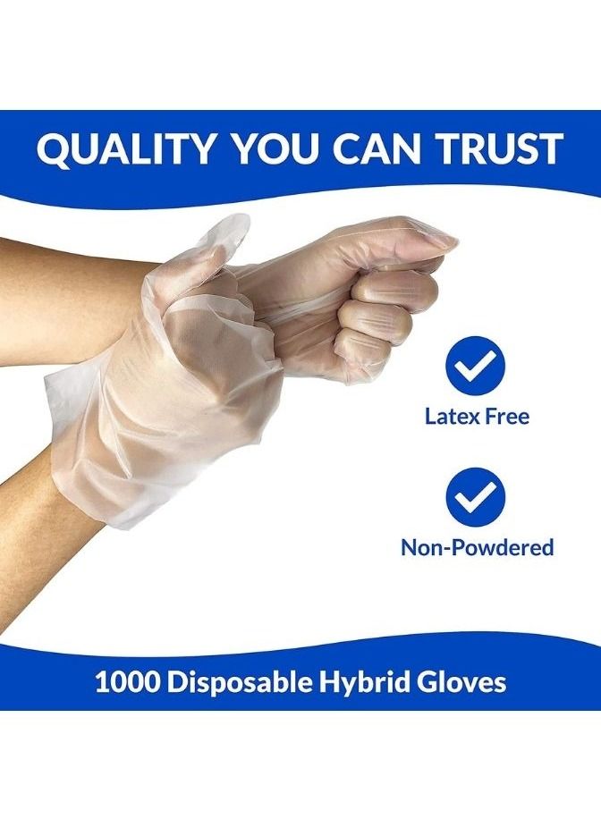 100-Piece Plastic Disposable Latex and Powder Free Clear Gloves  - Image 3