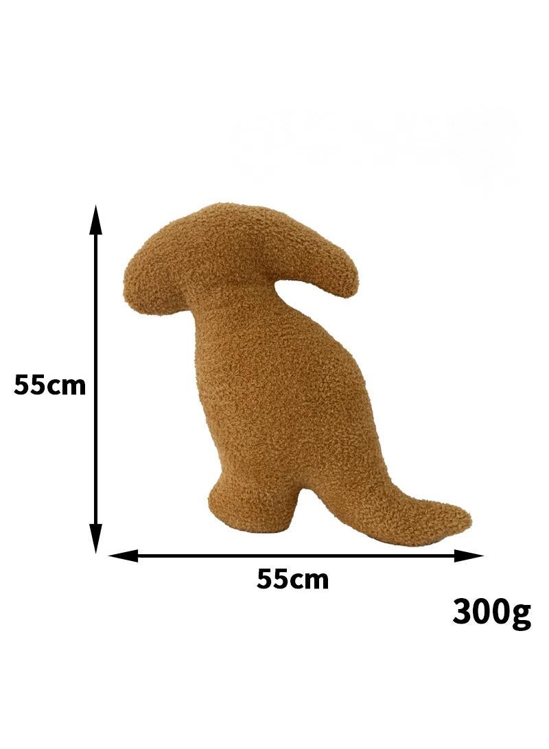 general Dino Nugget Plush Pillow - Funny Chicken Nugget Stuffed Toy, Decorative Throw Pillow for Kids Room, Perfect Birthday Gift for Kids, Teens & Adults - Image 1