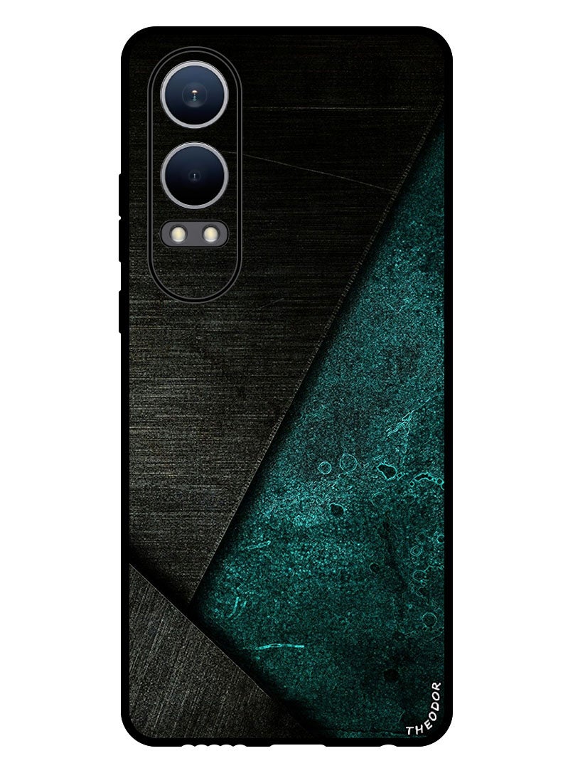 Theodor Protective Case Anti Scratch Shock Proof Bumper Cover For Oppo K12x (China) Black Dark Green Pattern - Image 1
