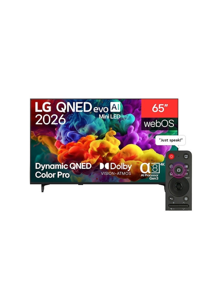 إل جي 75 inch LG QNED evo AI QNED85 Mini LED 4K UHD Smart TV 75QNED85B6T black - Image 1