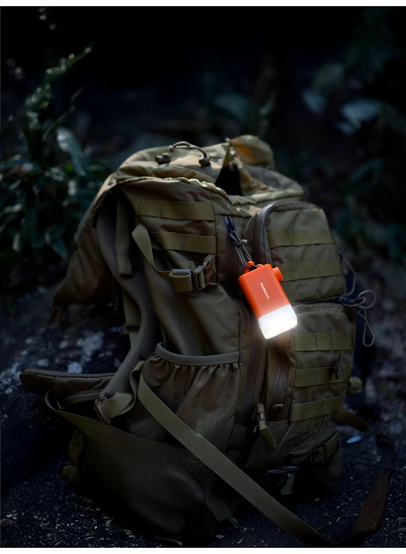 porodo 4-Function Portable Pump / Inflate / Deflate / Light / Power Bank / Compact & Lightweight / Camping / Outdoor - Orange - Image 2