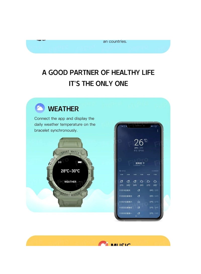 AROAQ Smart Watch, Pink Large Display Bluetooth Calling Rugged Smartwatch,  Ip68 Touchscreen Fitness Smart Watch For Ios And Android - Image 3