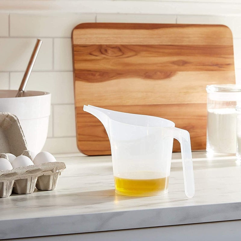 Vedini Pouring Measuring Jug, Long Spout Funnel Pitcher Multi Purpose, Cake, Soap Making Jug (max 900ml 1000ml Capacity) Microwave Safe - Image 3