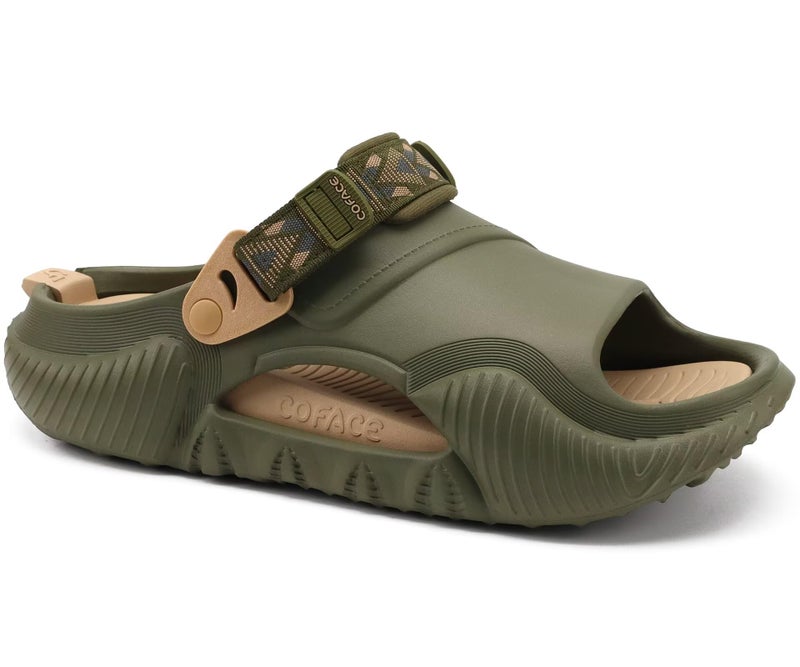 COFACE Mens Clogs with Arch Support Orthopedic Sandals for Men Orthotic 2025 Recovery Mules Man Plantar Fasciitis Summer GreenBeige Size 10 - Image 1