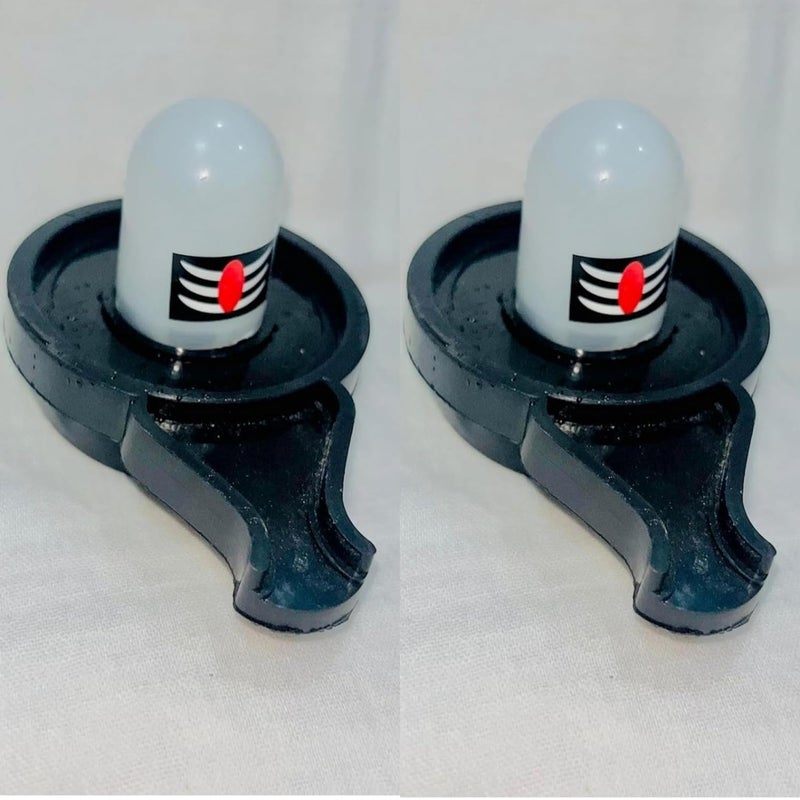SHREE HANS CREATION Water Sensor shivling Smokeless Sensor Led Light Diya for Indoor and Outdoor Festival Decoration Light Diya Black Color 2Pcs - Image 1